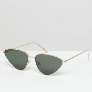Gold Metal Cat Eye Sunglasses